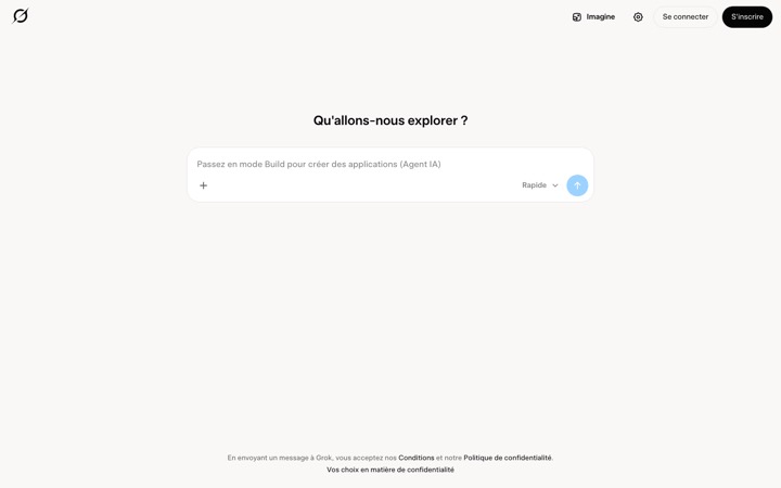 Aperçu du site de Grok